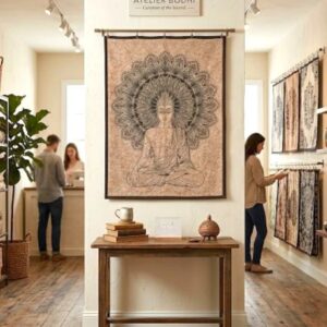 Buddha Tapestry Wall Hanging | Buddha Cotton Tapestry 41x29 Inch