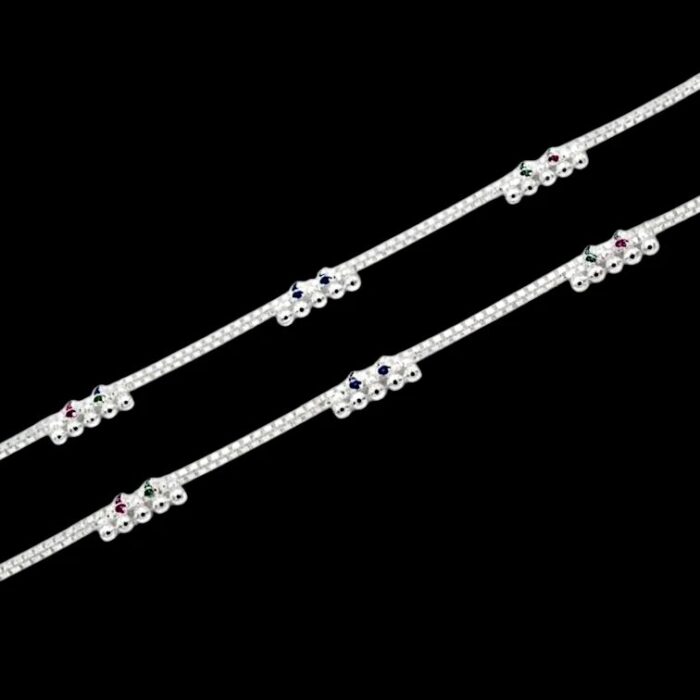 Pair of Pure Silver Anklets for Adults | 10.5" 925 Sterling Silver Payal | Asli Chandi Ki Payal - Image 4