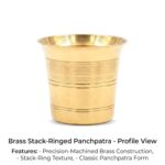 Premium Mini Brass Panchpatra - 4.5 cm