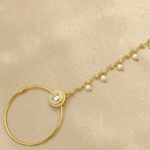 Gold plated Nath for wedding