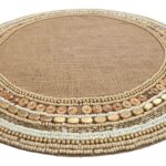 Elegant Jute round placemat for table setting decor