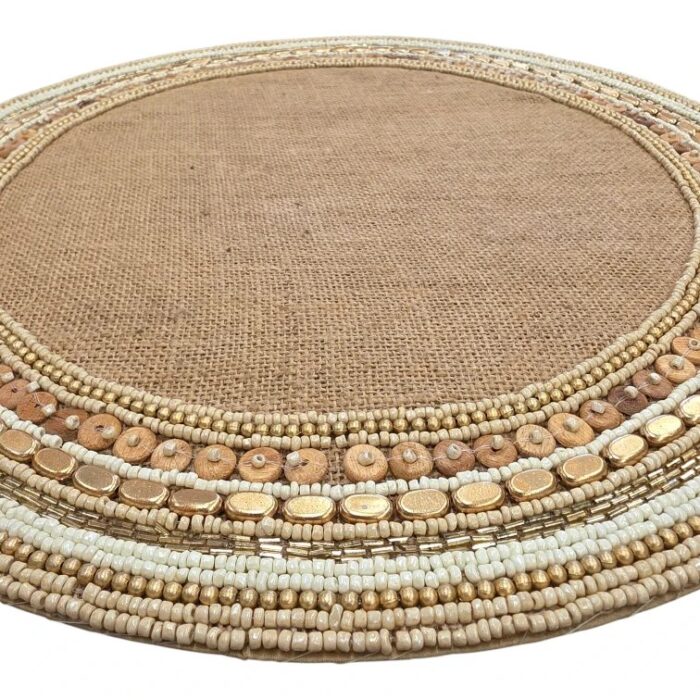 Elegant Jute round placemat for table setting decor