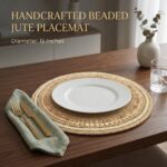 Handmade beaded dining table placemat