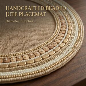 Elegant Jute round placemat for table setting decor
