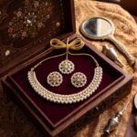 Elegant Kundan Necklace set with matching earrings and Maang tikka | Perfect party wear ethnic jewellery from India