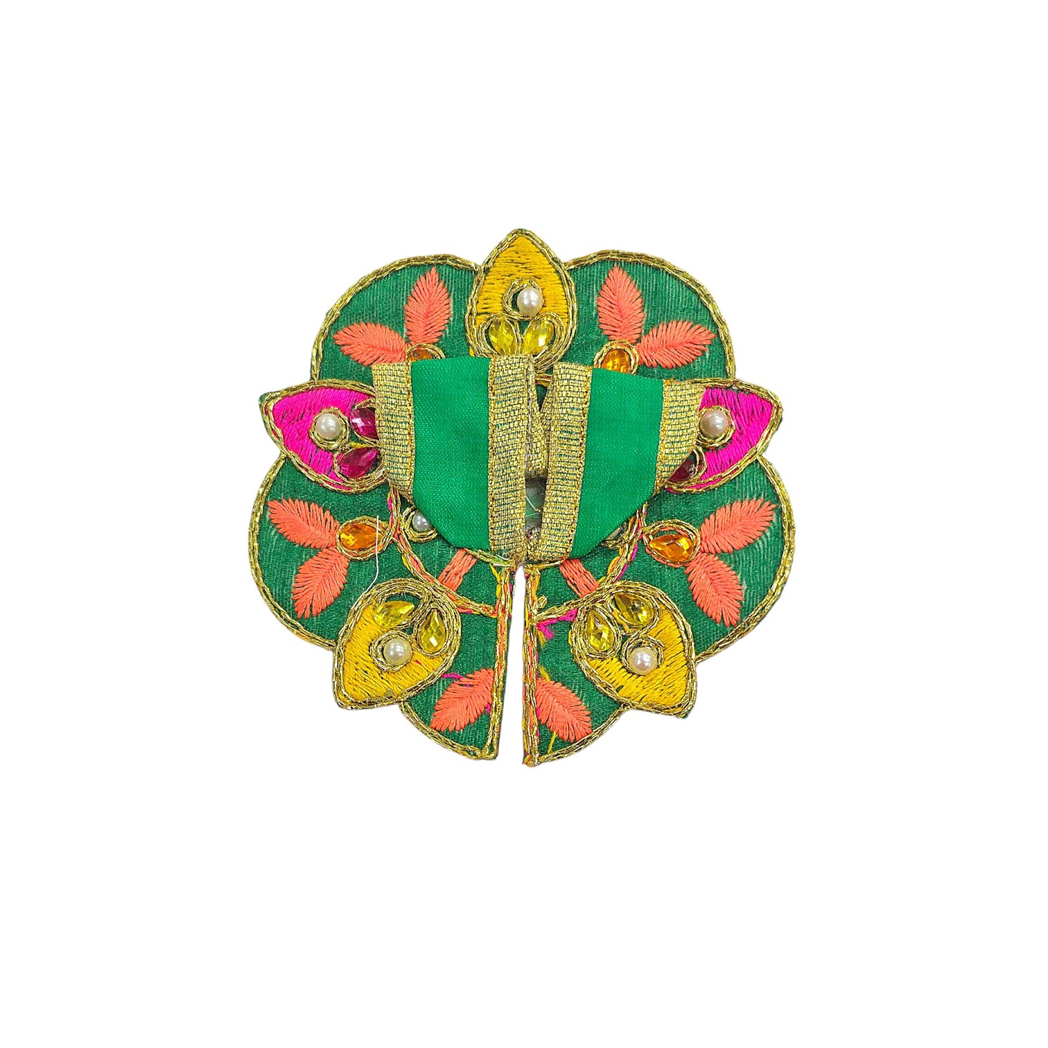 Green - Designer Dress for Laddu Gopal Krishna Vastra for Home Temple | Bal Gopal Festival Dress | Laddu Gopal Poshak size 0