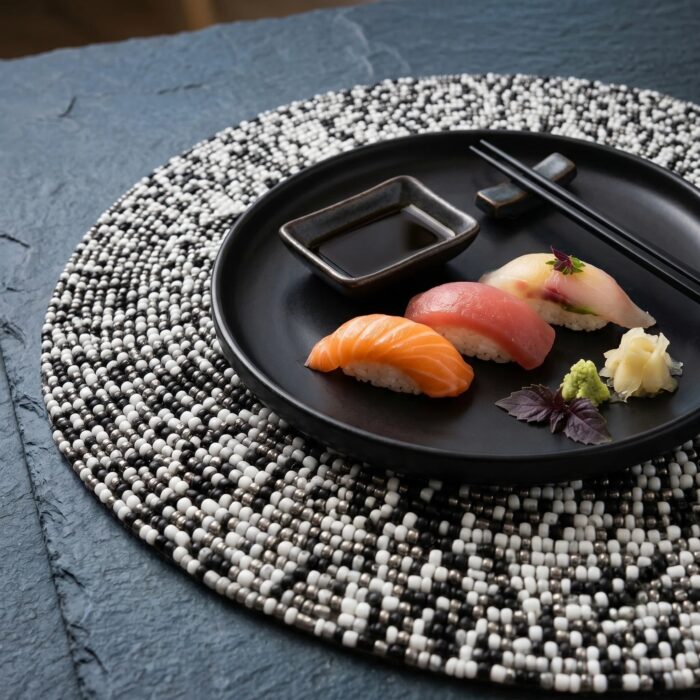 Elegant round placemat for table setting decor