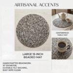 Handmade beaded dining table placemat