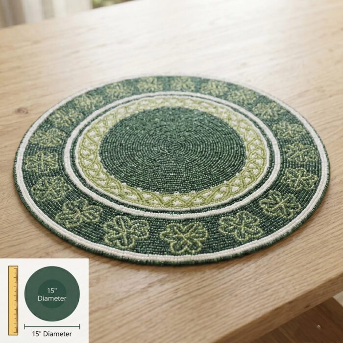 Handmade beaded dining table placemat
