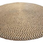 Close up of the Elegant round placemat for table setting decor