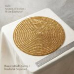 Luxury beaded placemat with satin backing
