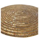 Beaded table placemat 15 inch round with glass bead design