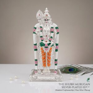 Silver plated Murugan Statue | Perfect Gift of Murugan Idol