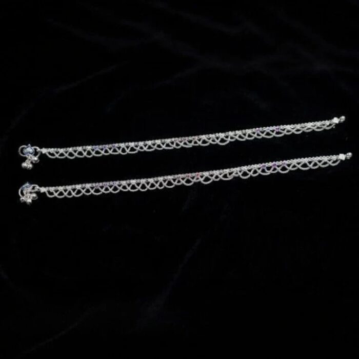 Solid silver Anklets for Adults | Indian anklets design