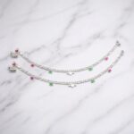 Pair of 925 Sterling Silver Anklets | Silver Anklet for Adults | 10 inch Ankle Bracelet
