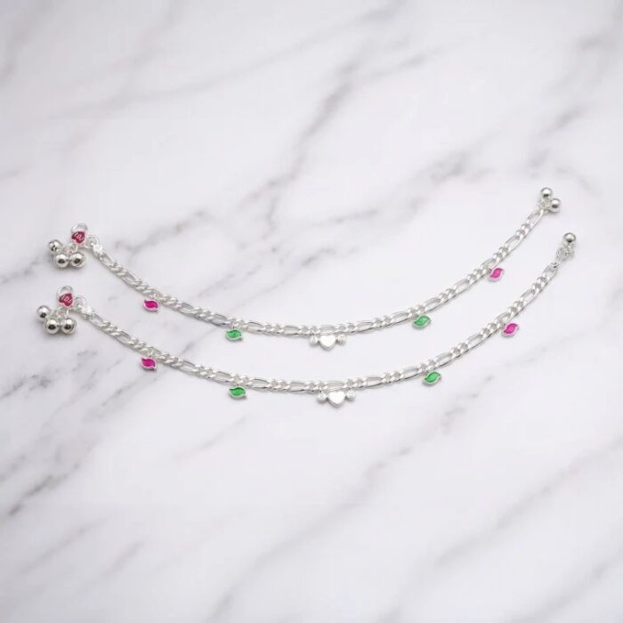 Pair of 925 Sterling Silver Anklets | Silver Anklet for Adults | 10 inch Ankle Bracelet - Image 6