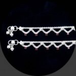 10.5 inch solid silver anklets for adults