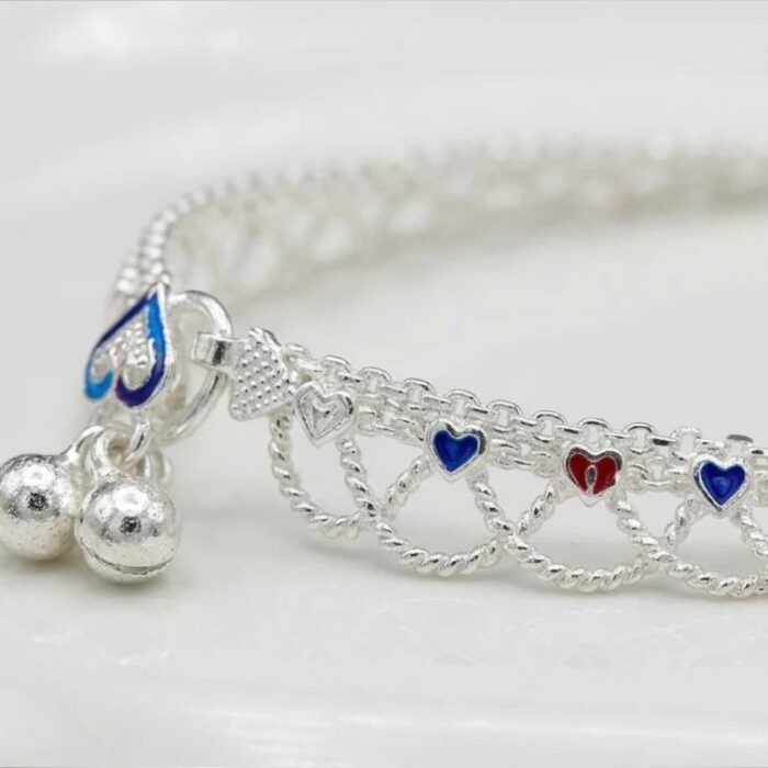 Pair of 925 Sterling Silver Anklets | Pure Silver Anklets for Adults