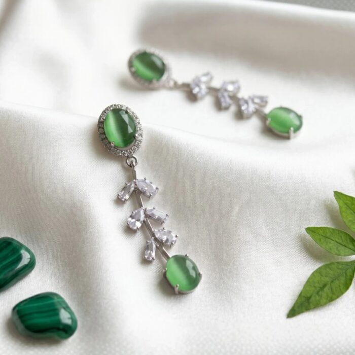 Indian Party Wear Earrings with AD Stones