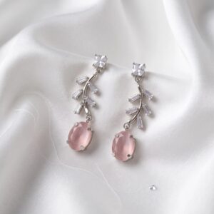 Indian Party Wear Dangler Earrings with AD Stones