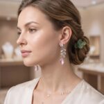 Party Wear Lightweight Chrome Finish AD Stone Earrings