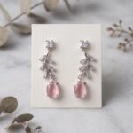 Party Wear Lightweight Chrome Finish AD Stone Earrings