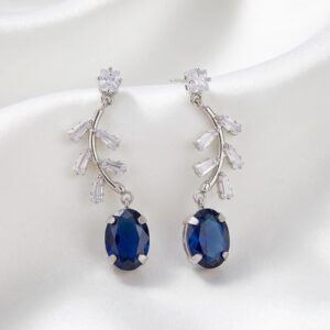 Indian Party Wear Dangler Earrings with AD Stones