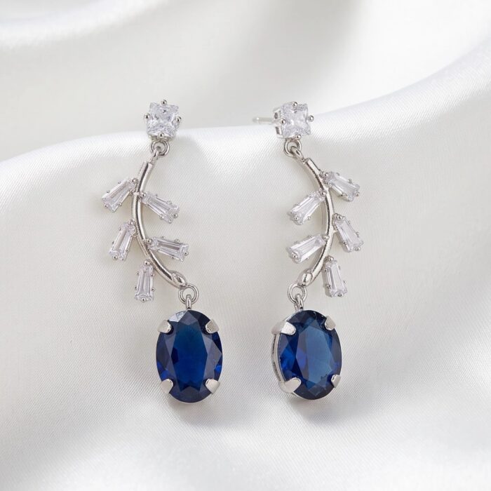 Indian Party Wear Dangler Earrings with AD Stones
