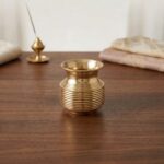 Medium brass lota for religious ceremonies