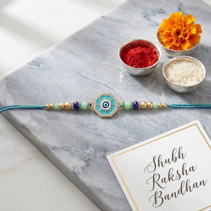 Evil eye Rakhi | 3 Color Options - Image 3
