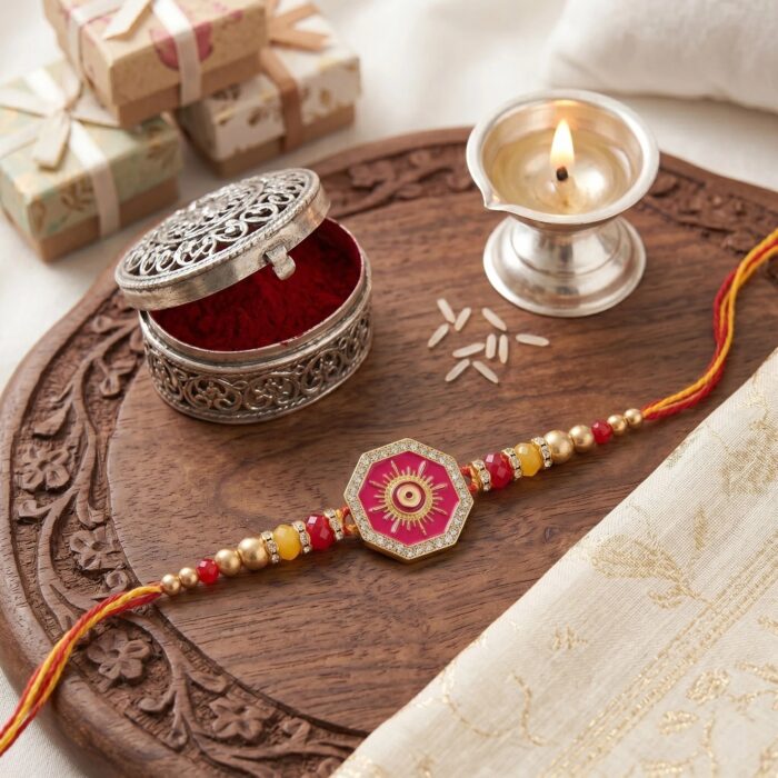 Evil eye Rakhi | 3 Color Options - Image 4
