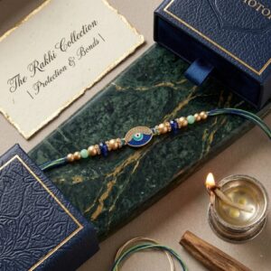 Premium Evil Eye Rakhi with CZ Stones | Send Rakhi hampers to Canada