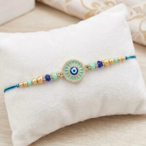 Modern Rakhi Design with Protective Evil Eye