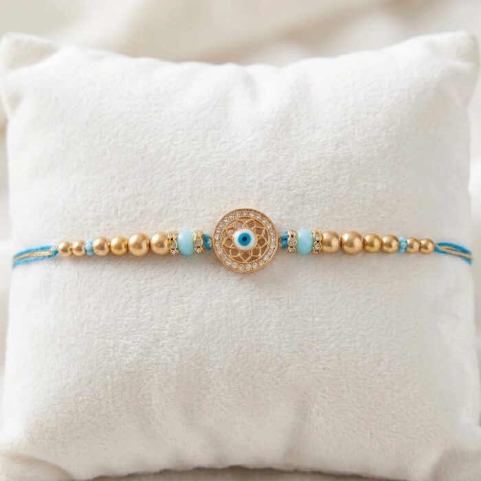 Designer Rakhi with CZ Stones | Personalized Rakhi Gift Hamper