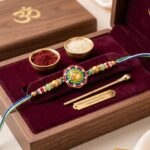 Premium Kundan Rakhi with Custom Gift Hamper | Send Rakhi online to Canada