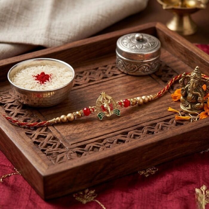 Simple yet elegant Premium Rakhi with Ganesh