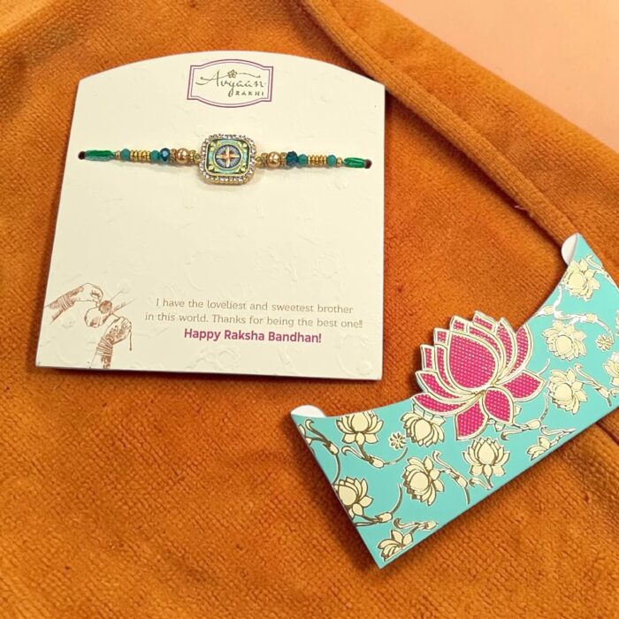 Premium Rakhi with Rakhi Card | Rakhi card with hamper