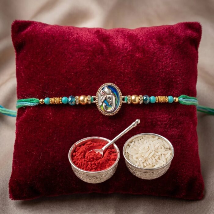 Ship to Canada : Raksha Bandhan Greeting Card | Rakhi Greeting Card with stylish Rakhi