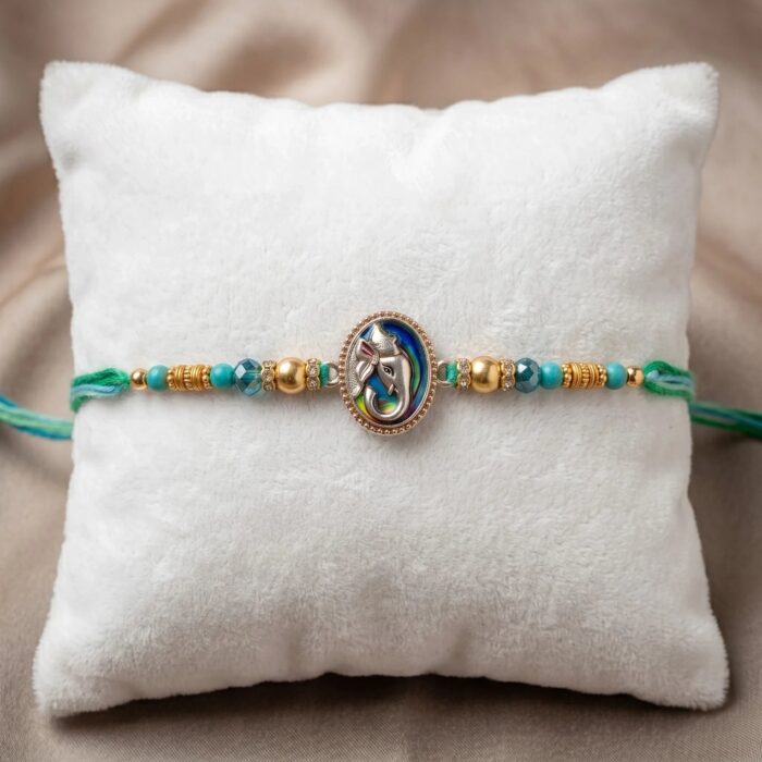 Rakhi with CZ stones | Personalized Rakhi hamper