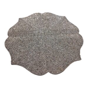 Elegant round placemat for table setting decor
