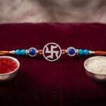 Pure Silver Rakhi - Swastik | 925 sterling silver Rakhi - Image 4