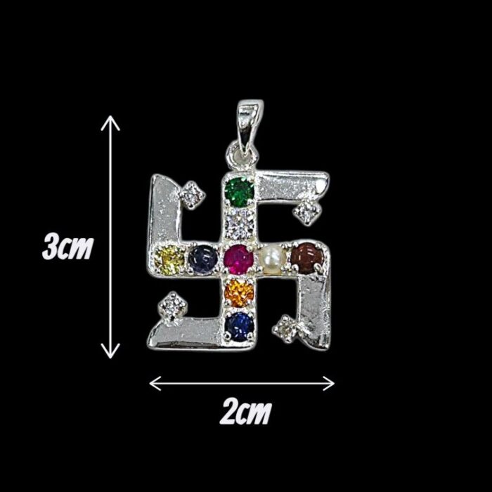 Pure Silver Swastik Pendant | 925 Sterling Silver - Image 4