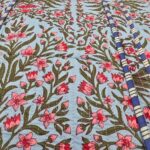 Close up of the Quilted cotton tote bag