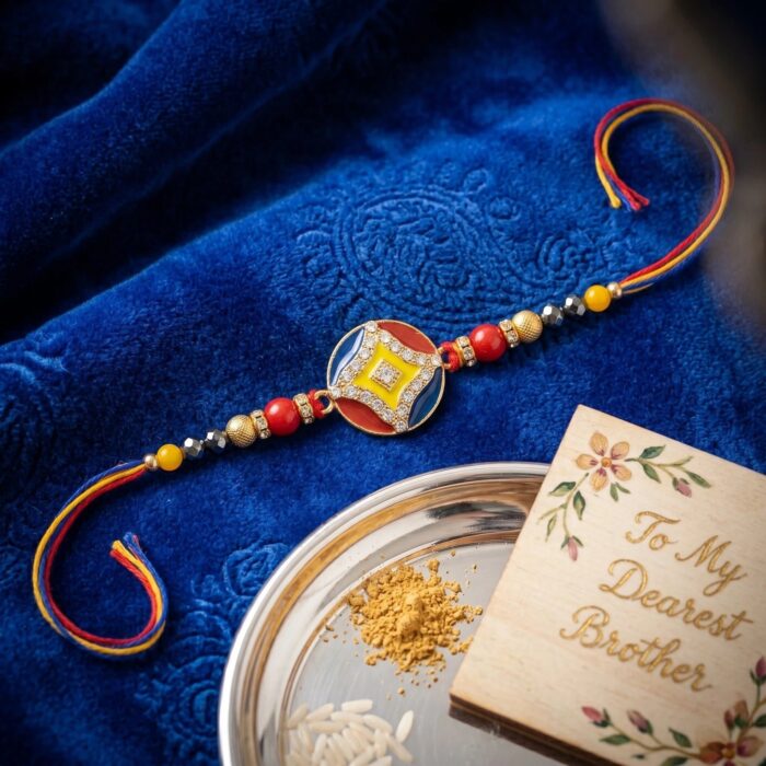 Premium Rakhi with Cz stones