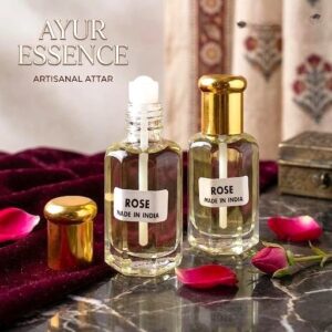 Rose Attar Perfume Oil Pack of 2 - 10ml Bottles | Premium Rose Fragrance Oil