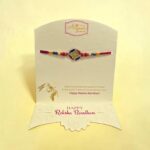 Premium Rakhi with Cz stones and Rakhi Card