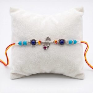 925 sterling silver Rakhi with Krishna | Solid Silver Rakhi