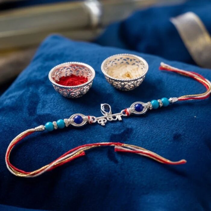 Pure Silver Krishna Rakhi | Sterling silver Rakhi
