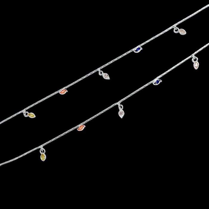 Pair of 925 Sterling Silver Anklets | Silver Anklet for Adults | 10 inch Ankle Bracelet - Image 5