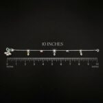 Pair of 925 Sterling Silver Anklets | Silver Anklet for Adults | 10 inch Ankle Bracelet - Image 4